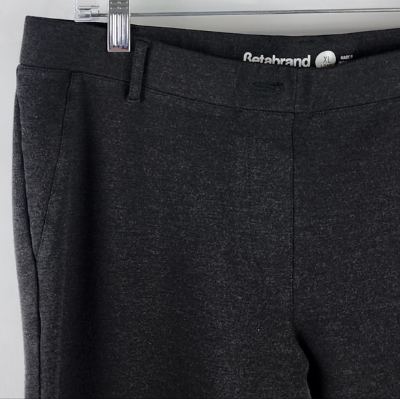 Betabrand Pants Womens XL Long Charcoal Gray Dress Yoga Bootcut Flare (34x32) - Picture 4 of 10